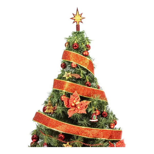 Arbol De Navidad Tronador Lujo 1,50mts Con Adornos Kit X40