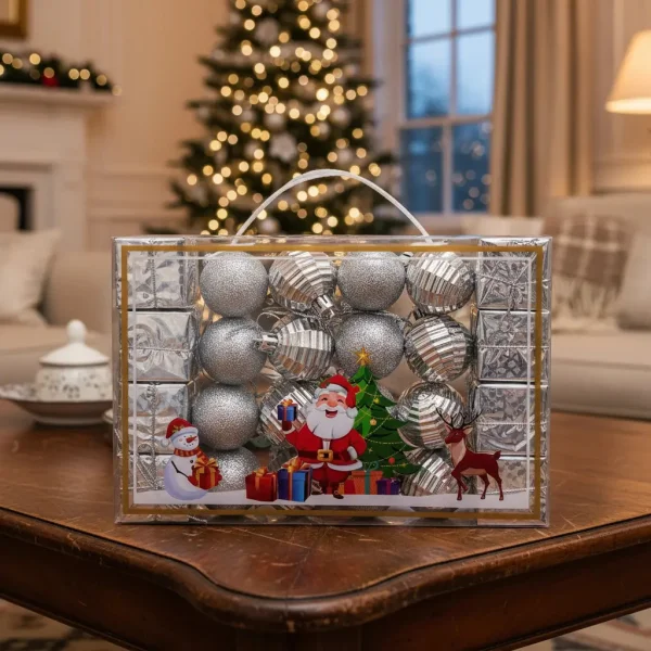 Bolas De Navidad 4cm Valija Adornos Colgante Navideño X24