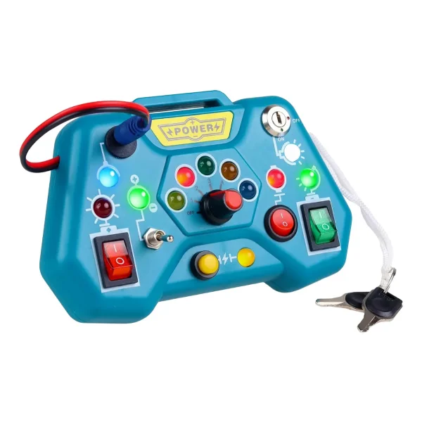 Tablero Sensorial Montessori Luces Led Botones Juguete Niños Azul