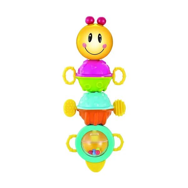 Sonajero Expreso Polar Oruga Movil Musical Luz Sonido Bebé Didáctico Amarillo