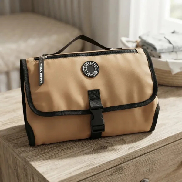 Bolso Maternal Pañalero Cambiador Bandolera Organizador Bebe Marrón
