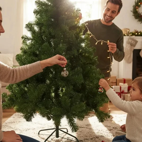 Arbolito Navidad Tronador De Lujo 1.80mts Decoración Color Verde