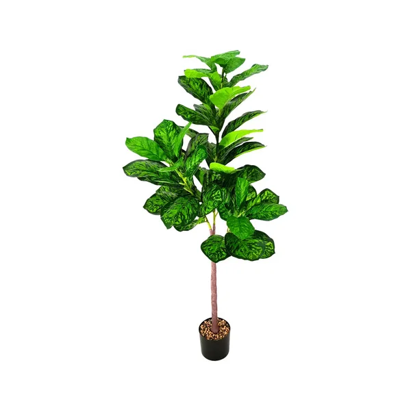 Ficus Artificial 130cm Verde Claro Expreso Polar Con Maceta Decorativa