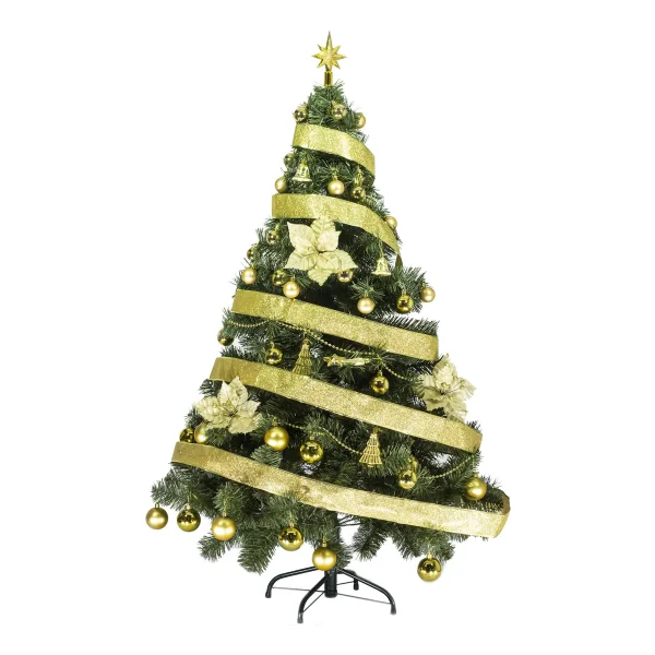 Arbol De Navidad Tronador Lujo 1,50mts Con Adornos Kit X40