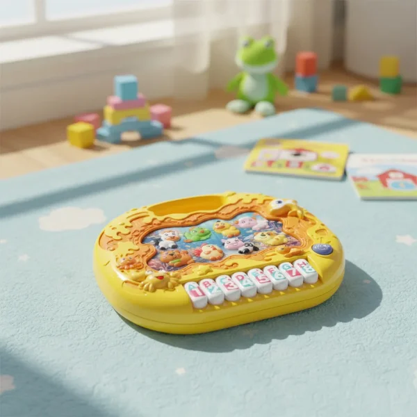 Piano Teclado Juguete Infantil Animales Didáctico Musical Amarillo