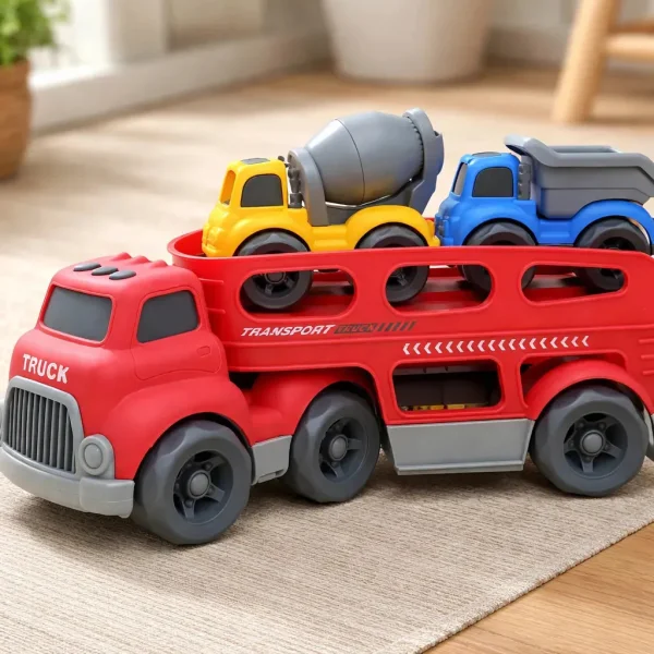 Camion Mosquito Rojo 30cm Juguete 2 Autitos Construccion