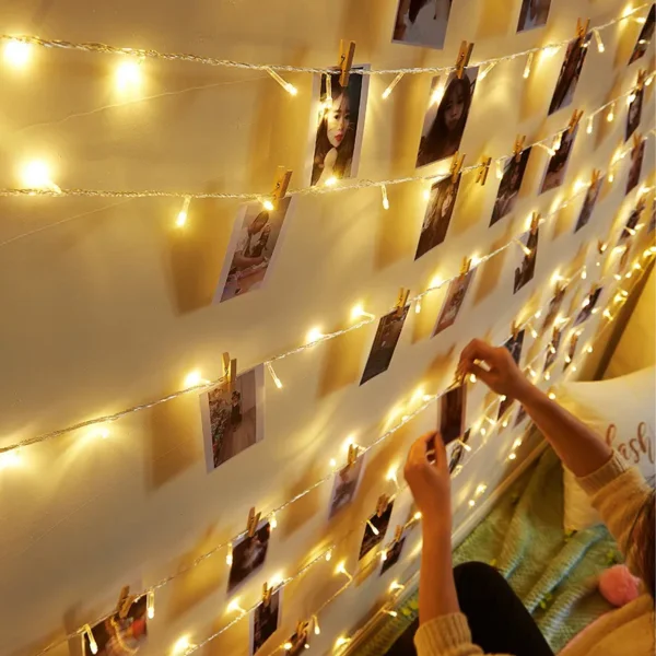 Tira De Luces De Navidad Led X100 220v 9mts Luz Arroz