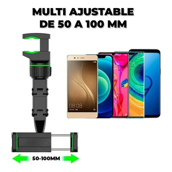 Soporte Celular Espejo Retrovisor Auto Giratorio 360°