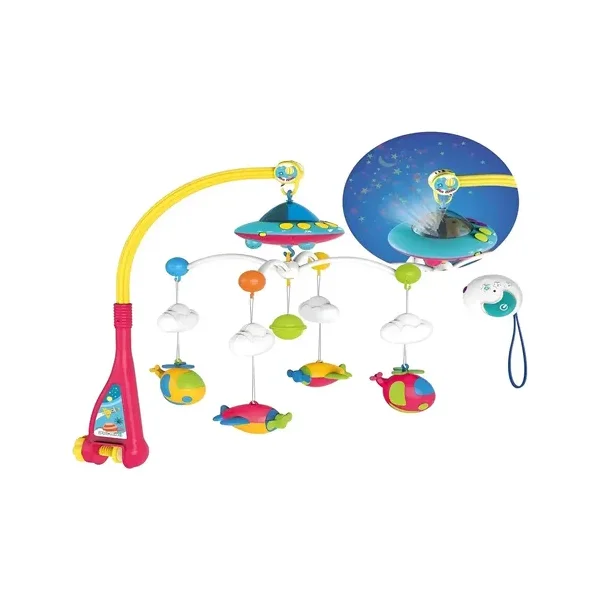 Cunero Musical Movil Bebe Con 100 Melodías Y Proyecciones Movil Multicolor