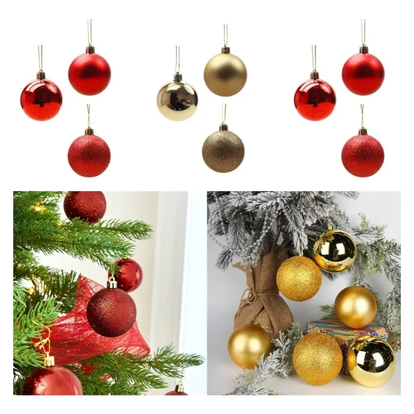 Bolas De Navidad 6cm Valija Adornos Navideños X48 Piezas