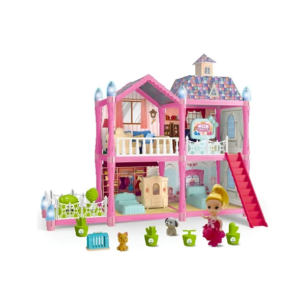 Casa Mansión De Muñecas Con Luces