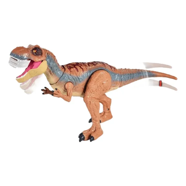 Dinosaurio Robot T-rex Articulado Eléctrico Con Luz Y Sonido T-rex Marrón