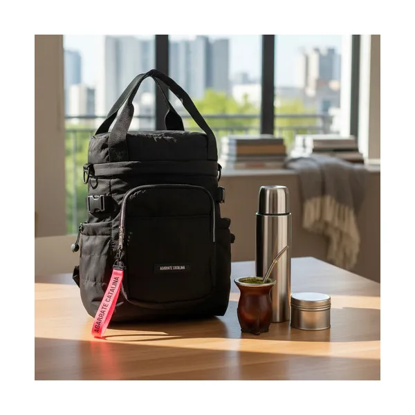 Bolso Matero Puffer Correa Mochila Matera Porta Termo Mate