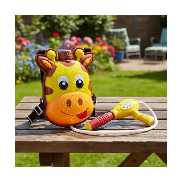 Pistola De Agua Mochila De Jirafa Lanza Agua Recargable