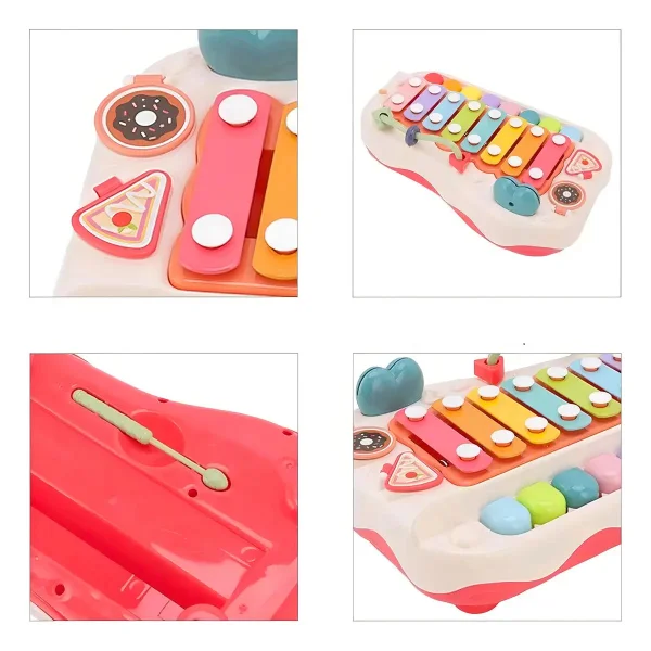 Piano Xilofono Infantil 8 Teclas Juguete Musical Plastico Blanco