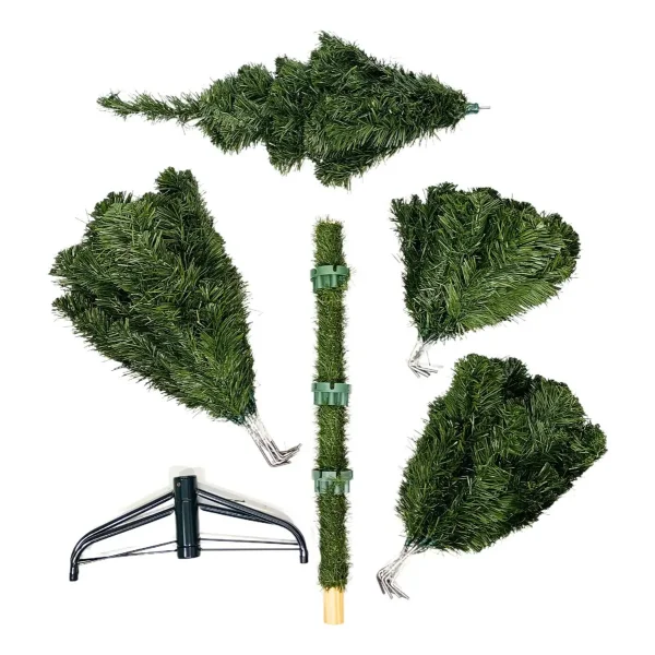 Arbol De Navidad Verde Canadian Luxury 1,30 Mts Con Base Metalica
