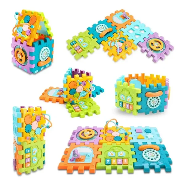 Juguete Montessori Educativo Cubo Didáctico Musical Bebe Multicolor