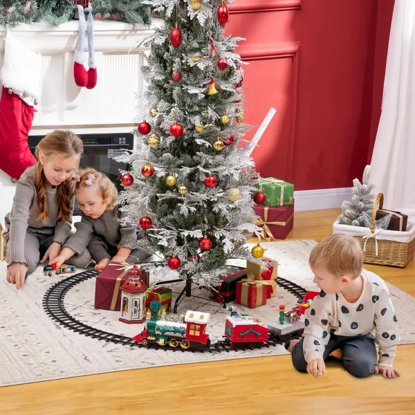 Pista Tren Navideño Xl Luz Y Sonido Locomotora Gigante