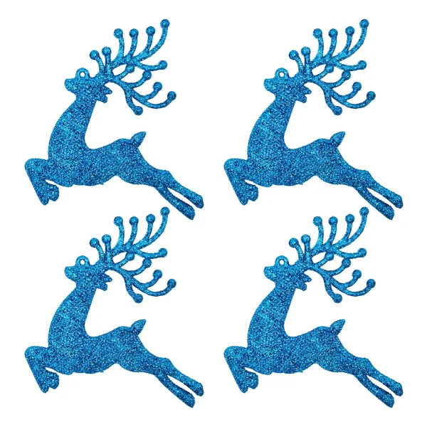 Set X4 Adorno Colgante Reno Navideño Deco Arbolito Navidad