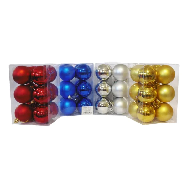 Adornos Navideños Set Bolas De Navidad 6cm X60 Unidades