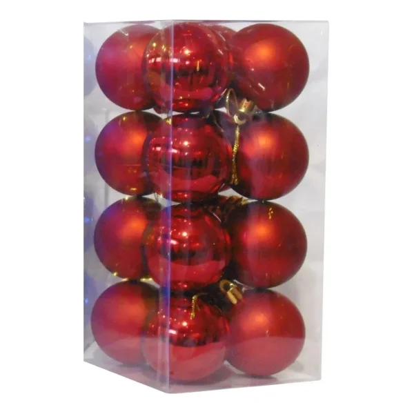 Adornos Navideños Set Bolas De Navidad 4cm X16 Unidades
