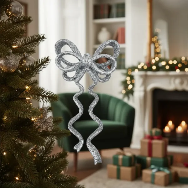 Adorno Navideño Colgante Moño X2 Decoración Navidad