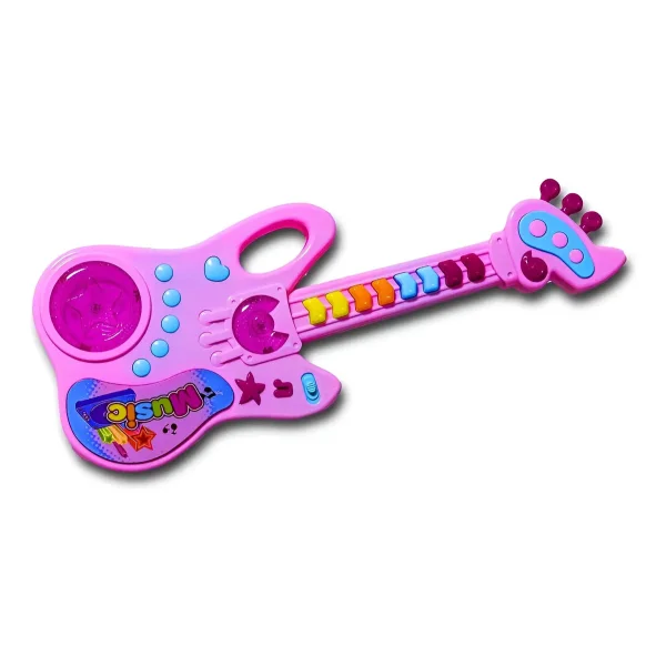 Guitarra Para Niños Juguete Instrumento Musical Luz Y Sonido