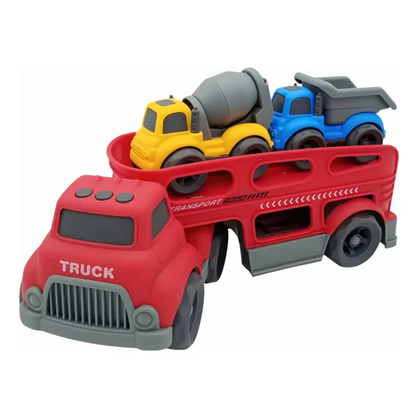 Camion Mosquito Rojo 30cm Juguete 2 Autitos Construccion