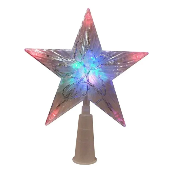 Puntal Estrella Con Luces Adornos Decoracion Para El Arbol  Turquesa Estrella