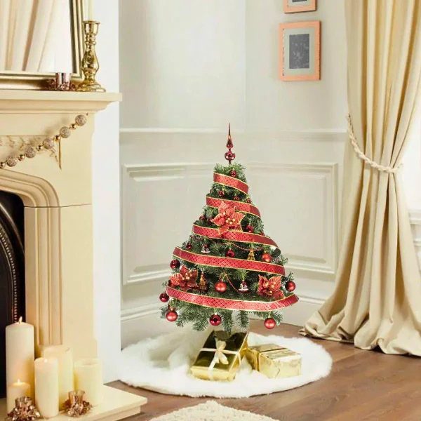  Arbol De Navidad Tronador Lujo 1,20mts Con Adornos Kit X30