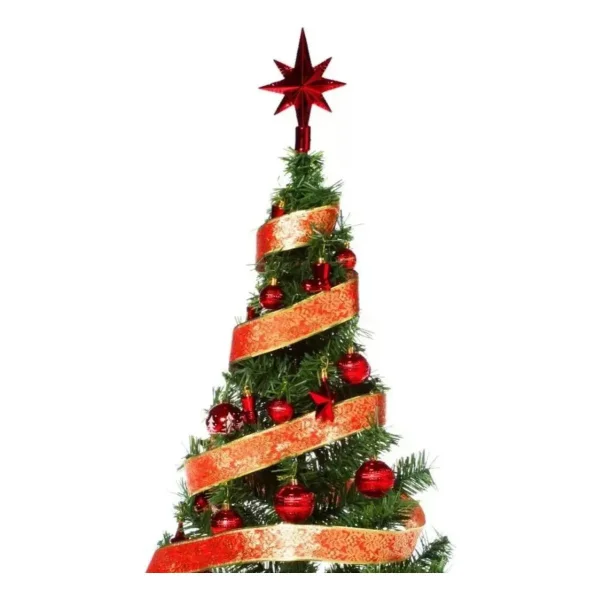 Arbolito De Navidad 80cm Con Adornos 30 Piezas Rojo Rojo
