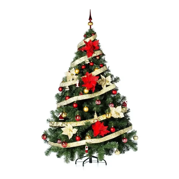 Arbol de Navidad Montañes Deluxe 1.80mts Con Adornos Kit X60
