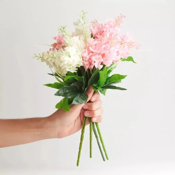 Ramo Alverjillas Flores Artificiales Jacintos Decoracion X10