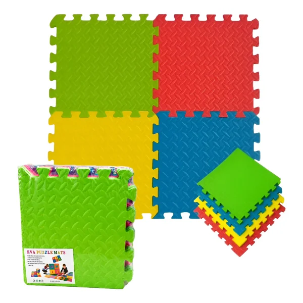 Piso Goma Eva Encastrable Pack X12 Gym Bebes Niños 10mm Multicolor