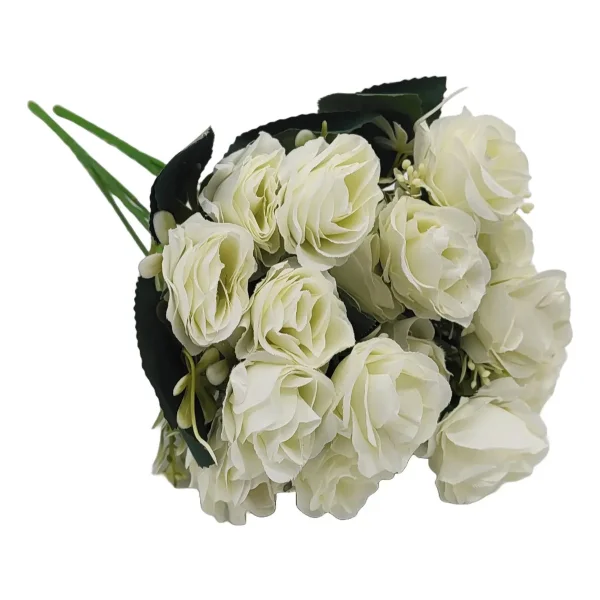 Ramo De Rosas Flores Artificiales Decoracion Pack X10