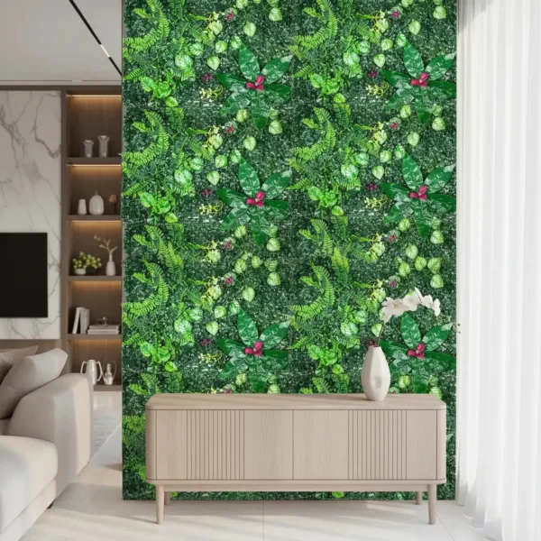 Jardín Vertical Cesped Flores Muro Artificial Verde Pack X10 Verde