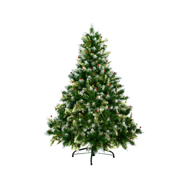 Arbol De Navidad Pino Natural Nevado Con Berry 1.80mts