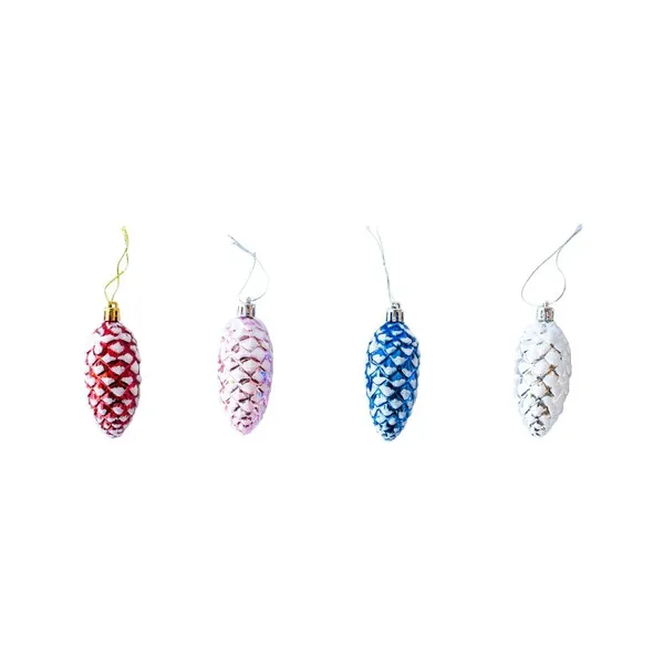 Adornos Navideños Piñas Arbolito De Navidad 8cm Pack X2u