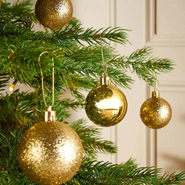 Bolas De Navidad 6cm Valija Adornos Navideños X96 Piezas