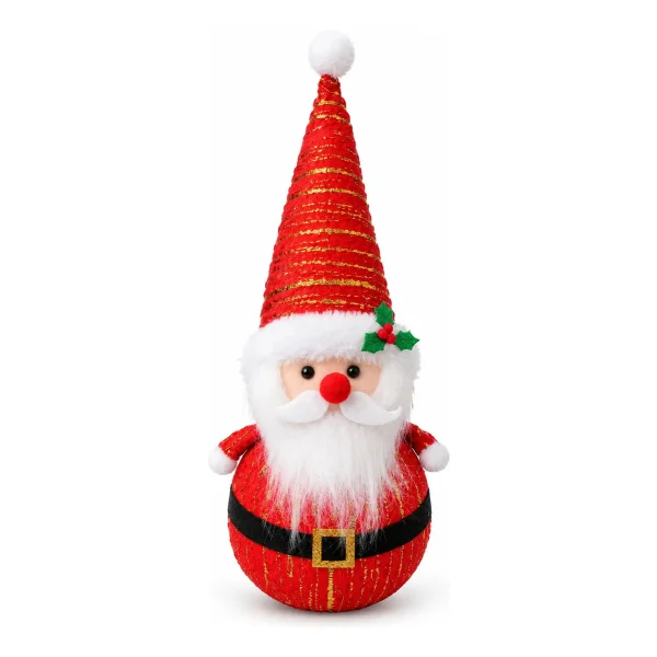 Muñeco Papa Noel Navidad Adorno Navideño Decorativo 30x14cm Rojo