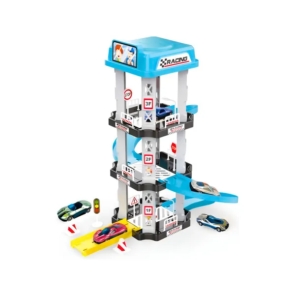 Pista Rampa Estacionamiento Autos Juguete Garage 3 Niveles Color Blanco