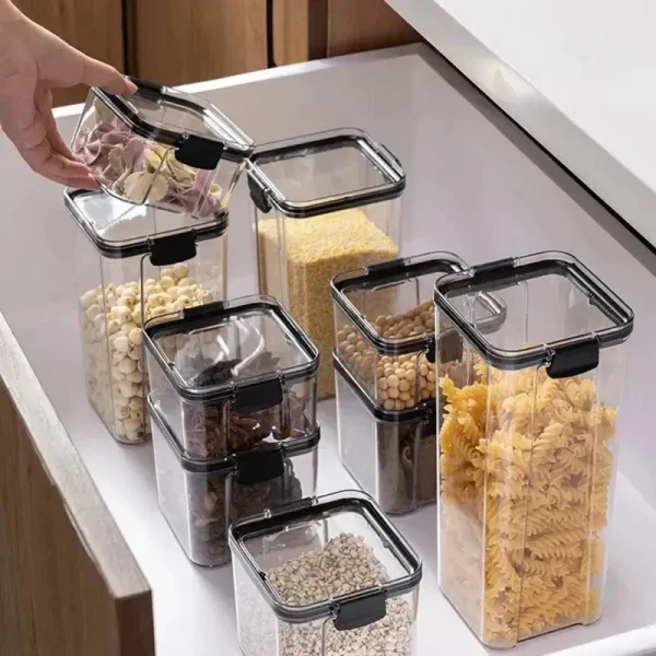 Taper Contenedor Hermético Organizador Alacena Freezer 700ml Transparente