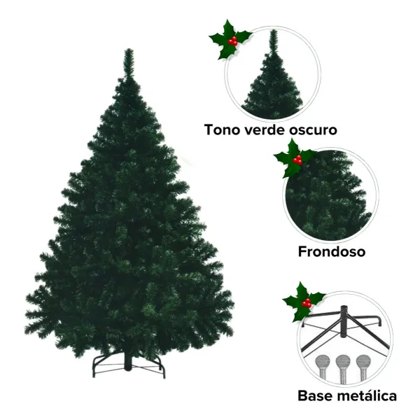 Arbol De Navidad Verde  Montañes Deluxe 1,80mts