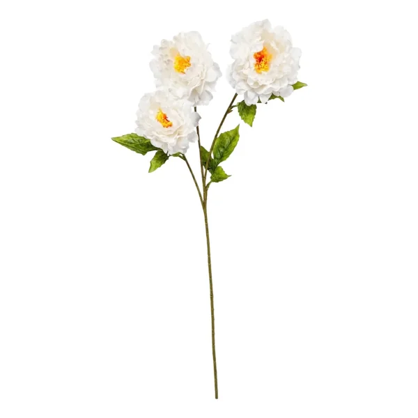 Vara Peonias Artificiales 70cm Flores Grandes Deco Pack X3 Fucsia