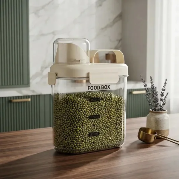 Contenedor De Cereales Hermetico Dispenser 1500ml Multiuso Transparente