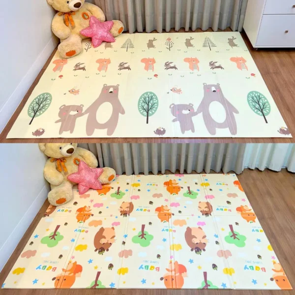 Alfombra Antigolpes Plegable Bebes Reversible 120x180cm