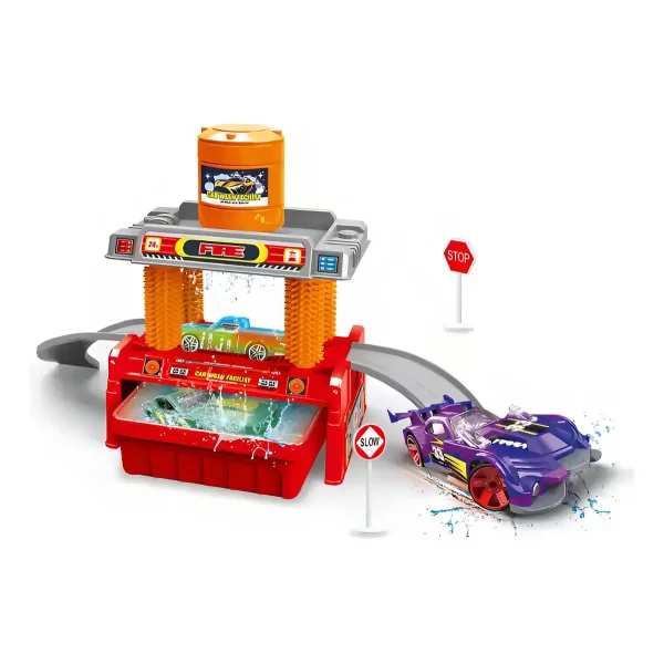Lavadero De Autos Cambia De Color Juguete Infantil Rojo