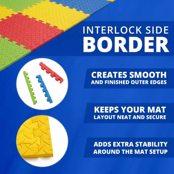 Piso Goma Eva Encastrable Pack X12 Gym Bebes Niños 10mm Multicolor