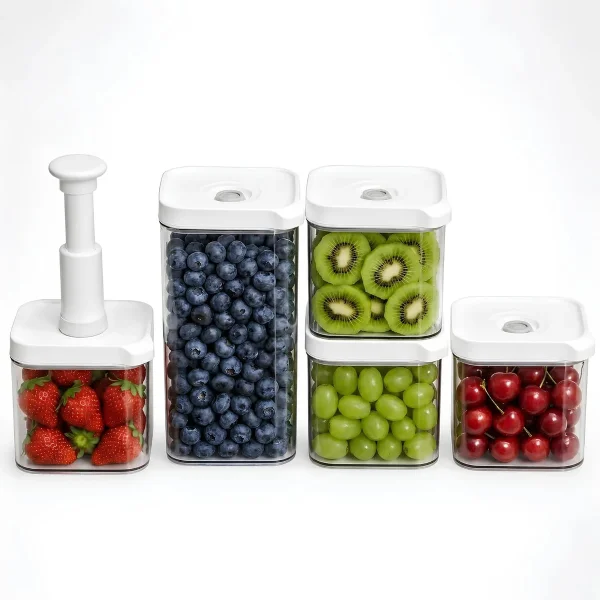 Frasco Hermético Al Vacío Con Bomba Manual Taper 420ml Transparente