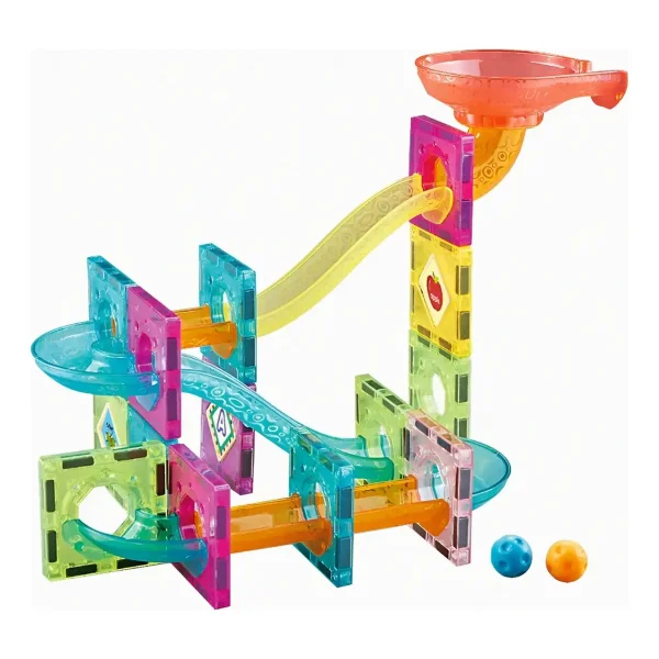 Bloques Magneticos 47 Piezas Laberinto De Bolitas Para Armar Multicolor